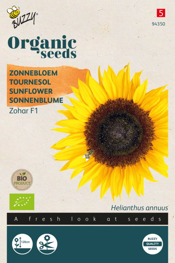 Buzzy® Organic Helianthus, Zonnebloem Zohar F1 (BIO)